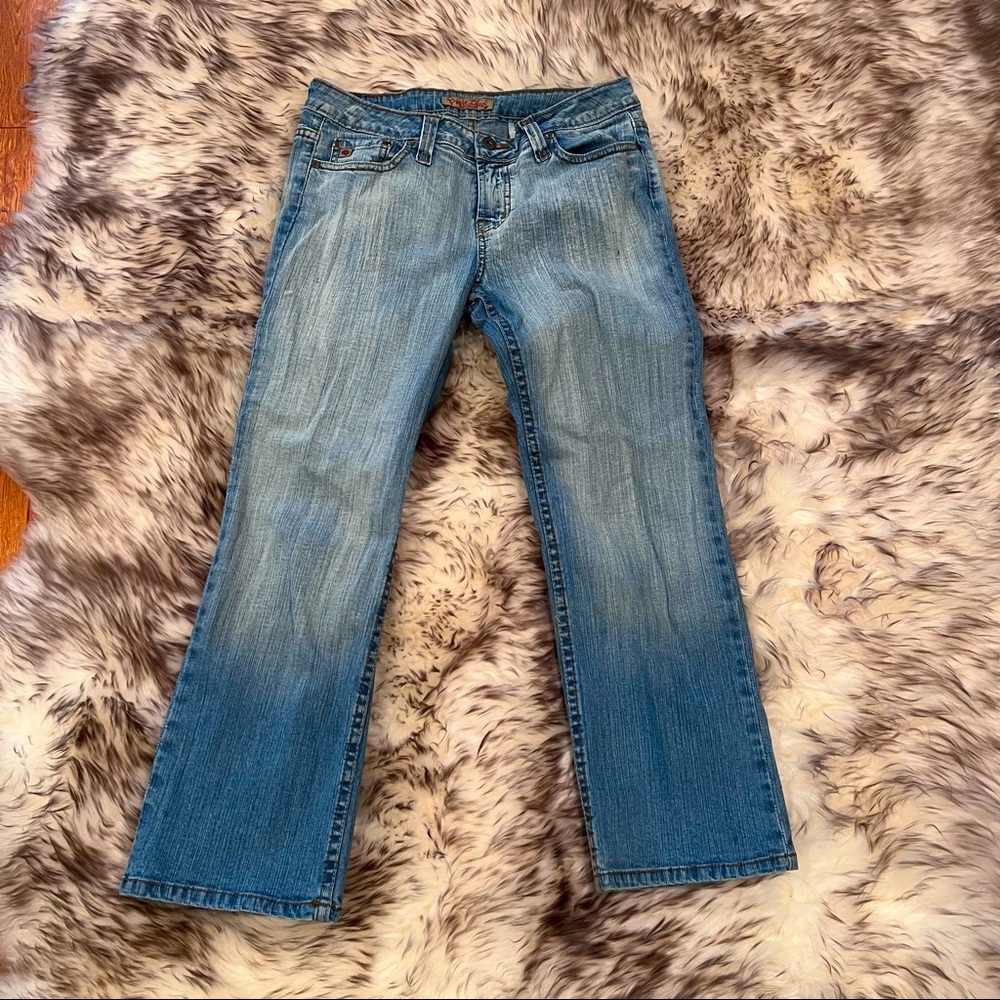 Paris Blues Cropped Faded Jeans